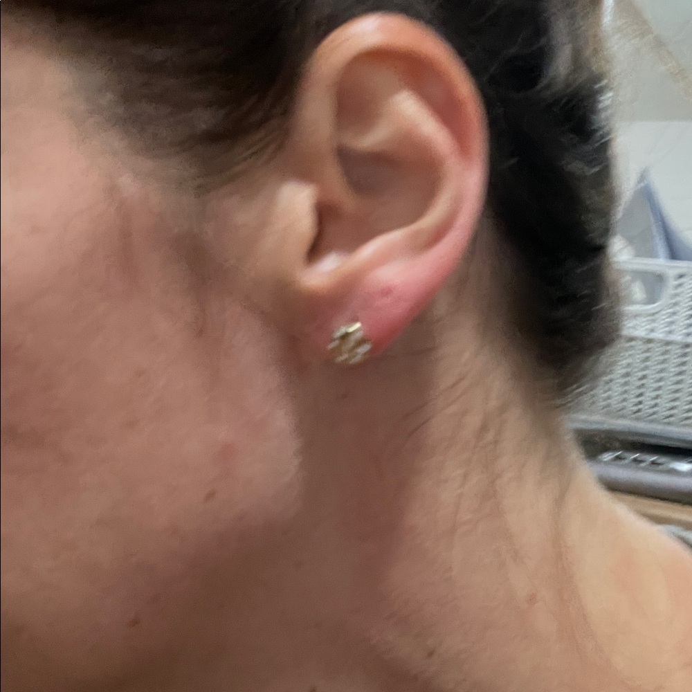 Gold Sparkle Earrings - Picture 10 of 11